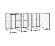 Lauko voljeras šunims su stogu, plienas, 9,68m²