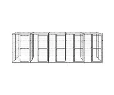 Lauko voljeras šunims su stogu, plienas, 12,1m²