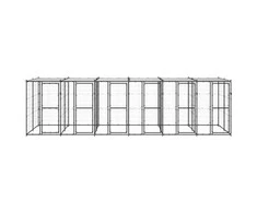 Lauko voljeras šunims su stogu, plienas, 14,52m²