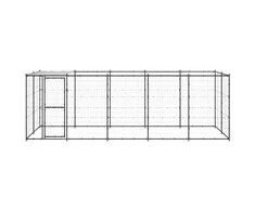 Lauko voljeras šunims su stogu, plienas, 12,1m²