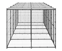 Lauko voljeras šunims su stogu, plienas, 12,1m²