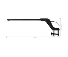 LED akvariumo lempa su spaustuku, mėlyna ir balta, 35-55cm