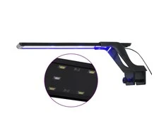 LED akvariumo lempa su spaustuku, mėlyna ir balta, 35-55cm
