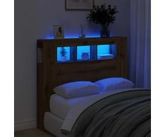 LED galvūgalis, artisano ąžuolo, 120x18,5x103,5cm, mediena
