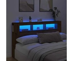 LED galvūgalis, artisano ąžuolo, 180x18,5x103,5cm, mediena