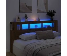 LED galvūgalis, artisano ąžuolo, 200x18,5x103,5cm, mediena