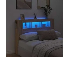 LED galvūgalis, ąžuolo, 140x18,5x103,5cm, apdirbta mediena