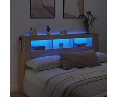 LED galvūgalis, ąžuolo, 180x18,5x103,5cm, apdirbta mediena