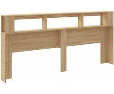 LED galvūgalis, ąžuolo, 220x18,5x103,5cm, apdirbta mediena