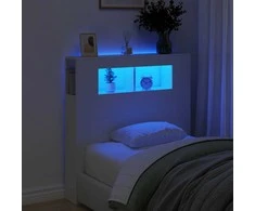 LED galvūgalis, baltas, 100x18,5x103,5cm, apdirbta mediena