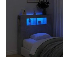 LED galvūgalis, betono, 100x18,5x103,5cm, apdirbta mediena