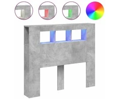 LED galvūgalis, betono, 120x18,5x103,5cm, apdirbta mediena