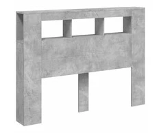 LED galvūgalis, betono, 140x18,5x103,5cm, apdirbta mediena