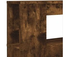 LED galvūgalis, dūminio ąžuolo, 140x18,5x103,5cm, mediena