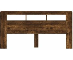 LED galvūgalis, dūminio ąžuolo, 200x18,5x103,5cm, mediena