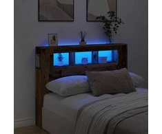 LED galvūgalis, medienos, 140x18,5x103,5cm, apdirbta mediena