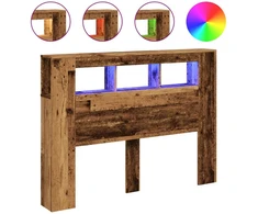 LED galvūgalis, medienos, 140x18,5x103,5cm, apdirbta mediena