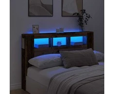 LED galvūgalis, medienos, 160x18,5x103,5cm, apdirbta mediena