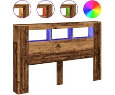 LED galvūgalis, medienos, 160x18,5x103,5cm, apdirbta mediena