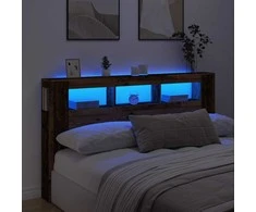 LED galvūgalis, medienos, 180x18,5x103,5cm, apdirbta mediena