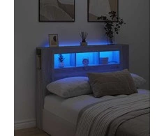 LED galvūgalis, pilkas ąžuolo, 140x18,5x103,5cm, mediena
