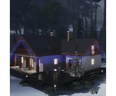 LED girlianda varvekliai, 10m, 400 mėlynų LED, 8 funkcijos
