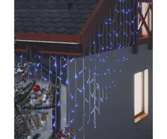 LED girlianda varvekliai, 10m, 400 mėlynų LED, 8 funkcijos