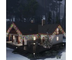 LED girlianda varvekliai, 10m, 400 spalvotų LED, 8 funkcijos