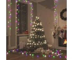 LED lempučių girlianda, 15m, PVC, 150 pastelinių spalvotų LED