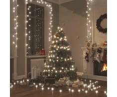LED lempučių girlianda, 15m, PVC, 150 šaltų baltų LED lempučių