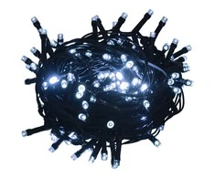 LED lempučių girlianda, 30m, PVC, 300 šaltos baltos spalvos LED