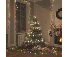 LED lempučių girlianda, 60m, PVC, 600 įvairių spalvų LED