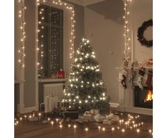 LED lempučių girlianda, šiltos baltos spalvos, 15m, PVC