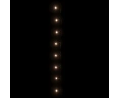 LED lempučių girlianda, šiltos baltos spalvos, 15m, PVC