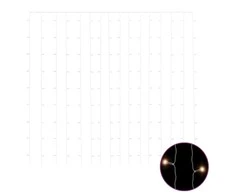 LED lempučių užuolaida, 3x3m, 300 šiltų baltų LED lempučių