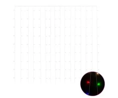 LED lempučių užuolaida, 3x3m, 300 spalvotų LED lempučių