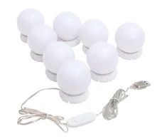 LED lemputės veidrodžiui, 8vnt., šiltos ir šaltos baltos