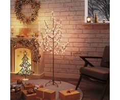 LED medis su vyšnių žiedais, 120cm, 84 šiltos baltos LED
