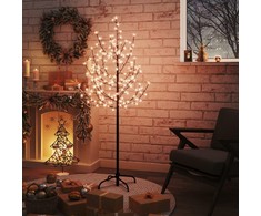 LED medis su vyšnių žiedais, 150cm, 120 šiltų baltų LED