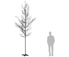 LED medis su vyšnių žiedais, 400cm, 672 šiltos baltos LED