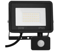 LED prožektorius su jutikliu, šaltos baltos spalvos, 30W