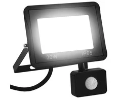 LED prožektorius su jutikliu, šaltos baltos spalvos, 30W