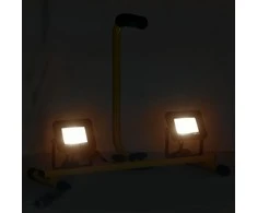 LED prožektorius su rankena, šiltos baltos spalvos, 2x10W