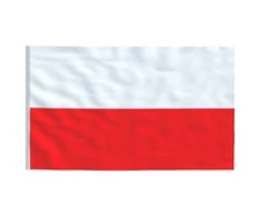 Lenkijos vėliava su stiebu, aliuminis, 5,55m