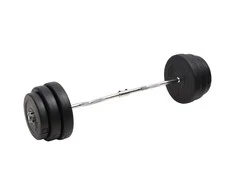 Lenkta štanga su svoriais, 90kg