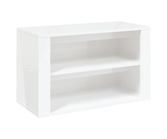 Lentyna batams, balta, 75x35x45cm, apdirbta mediena, blizgi