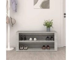Lentyna batams, betono pilka, 100x35x45cm, apdirbta mediena