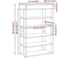 Lentyna batams, medienos, 60x30x98cm, apdirbta mediena