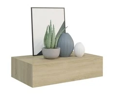 Lentynos su stalčiais, 2vnt., ąžuolo, 40x23,5x10cm, MDF