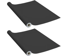 Lipnios plėvelės baldams, 2vnt., juodos, 500x90cm, PVC